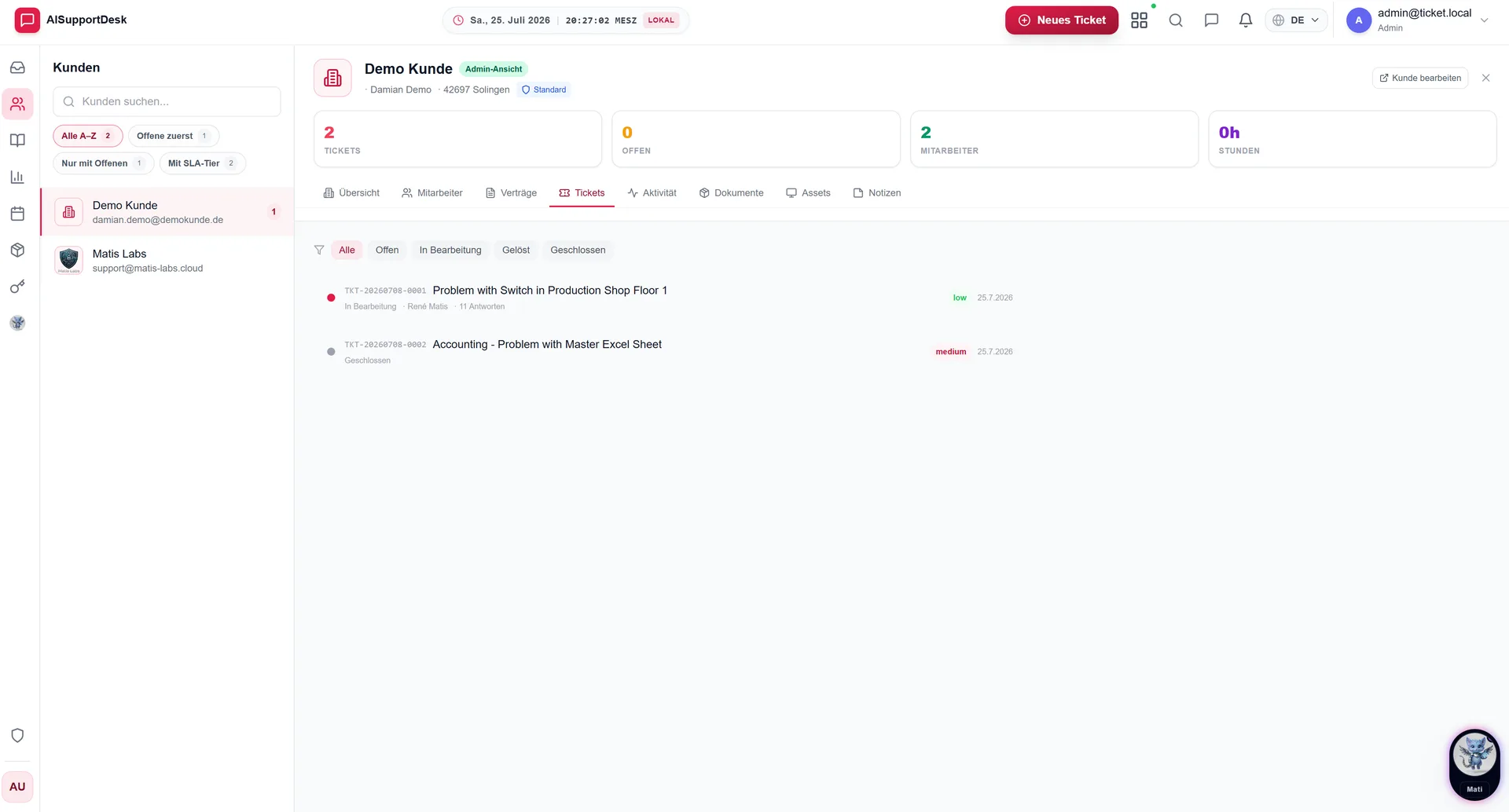 Kundenakte: Ansprechpartner, Systeme und Historie