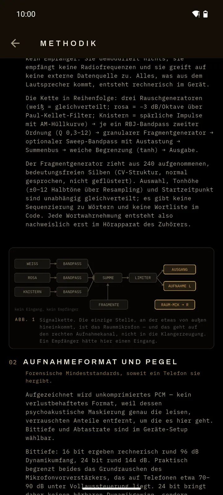 Methodik-Leitfaden mit Abbildung der Signalkette